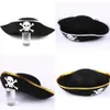 Unisex Halloween Pirate Skull Print Captain Hat Costume Accessories Caribbean Skull Hat Ms Women'S Party Party Props Hat Cos298V