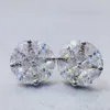 Fashion Jewelry Custom Moissanite Hip Hop S925 Earrings Marquise Princess Cut Vvs Diamond Studs Round Earring