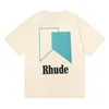 T-Shirt Rhude Hemd Badehose T-Shirt Designerhemden für Männer Kleidung T-Shirts Heiße Herren-T-Shirts Ss Rhude Hochwertiges T-Shirt Männer Frühling Herbst Briefdruck Kurzarm