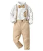 Bébé garçon vêtements ensemble robe costume Gentleman chemise avec nœud papillon pantalons ensembles fête mariage beaux enfants garçons vêtements 2202189979426