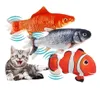 Elettrico Flopping Fish Moving Cat Kicker Toy Realistico Floppy Wiggle nip Toys Peluche interattivo 211026335w7448330