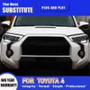 Luz de circulación diurna indicador de señal de giro tipo serpentina para Toyota 4Runner conjunto de faros LED 14-21 accesorios de coche lámpara frontal