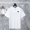Tasarımcı Erkekler PRA Moda Üçgen Tişört Gömlek Erkekler Siyah T-Shirt Kadın T-Shirt% 100 Pamuk Kısa Kollu Göğüs Üçgen Erkek ve Kadınlar Kısa T-Shirt