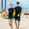 Roupa de banho manga longa rash guard camisa calças dos homens 3 pçs/set maiô fatos de banho preto surf ternos almofada feminino 4 pçs/set