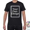 Customized mens T-shirt brand/image designed by yourself DIY printed cotton T-shirt mens oversized 3xL T-shirt 240305