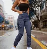 Pantalon Femme Polyvalent Cargo Femmes Streetwear 2024 Automne Élégant Mode Solide Slim Micro Élastique Loisirs Patch Sac Pantalon de Travail