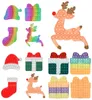 クリスマスクリスマスハットストッキングエルクシェイプシェイプパーティー装飾キッズギフトフィジェットフィンガーバブルパズルプッシュポップポップポップボードゲーム8824547