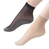 Women Socks Women's Cotton Bottom Non-slip Sweat Absorption Non-hook Silk Summer Thin Flesh-colored Crystal