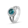 Designer David Yumans Yurma Jewelry Davids Populära ring Womens -knapptråd 8mm ring Ny ring