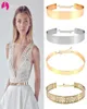 Wedding Sashes Molans Golden Silver Bridal Belt Elastic Strap Metal Dress Accessories For Women Girls Girdle2832917