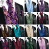 Vests HiTie Silk Mens Vest Tie Set Jacquard Dress Suit Waistcoat Sleeveless Jacket Necktie Hanky Cufflinks Male Wedding Business Gift