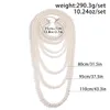 Creative Multilayer Imitation Pearl Long Chain Necklace for Women Elegant Tassel Beads Choker Party Y2K Jewelry Wed Accessories 240229