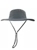 Chapeaux à large bord Chapeaux de seau Chapeau de Panama surdimensionné rapide Grand chapeau Hommes Pêche en plein air Chapeau de soleil Femmes Plage Plus Taille Boonie Chapeau 55-59 cm 60-65 cm J240305