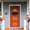 New Paper Hanging Spooky Pumpkin Witch Ghost Front Door Hanger Welcome Sign DIY Halloween Party Decoration 2023