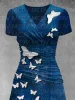 Klänning kvinnors sommar vintage blommig konst mosaik maxi klänning 3d tryckt sexig vneck klänning kvinnliga klänningar
