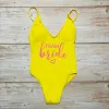 Swimwear Sexy Padded Swimsuits Woman Babe OnePiece Swimsuit Bride Swimwear Women Summer Bathing Suit Bachelorette Party Beachwear SXL