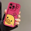 Cartoon Eend Case Voor iPhone 11 14 15 12 13 Pro Max Siliconen Cover iPhone 15 14 Plus Schokbestendig funda