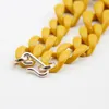 FishSheep Punk Acrylic Chunky Chain Choker Necklace Statement Long Chain Link Big Pendants Necklaces Fashion Women Jewelry 240228