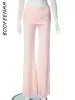 Capris BOOFEENAA Papillon Strass Rose Flare Baggy Pantalon Y2k Vêtements Low Waited Wide Leg Pantalon Années 90 vintage Kawaii Bottoms C85CC16