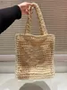 حقيبة Bag Bag Bag Bag Bag Mesh Hollow منسوجة لصيف القش ، حقيبة منسوجة حقيبة العطلات ، حقائب التسوق ذات السعة الكبيرة ، حقيبة مصمم حقيبة Designerbags0815