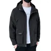 Jaquetas masculinas 2024 outono inverno mens algodão manga longa casacos à prova de vento quente masculino preto