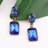 Dangle Earrings Multicolor Square Candy Drop Pendant Fashion Jewelry For Women 2024 Party Wedding Engagement