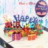 3D Pop UP Joyeux Anniversaire Cartes D'invitation De Voeux Découpées Au Laser Garçon Fille Enfants Carte Cadeau Merci Véhicule Miniatures Carte Postale 240301