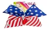 4 Temmuz için Elastik Bant Saç Aksesuarları 7inch jojo swia büyük Amerikan bayrağı saç tow tow tezahürat yayı