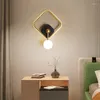 Duvar lambası Modern kapalı aydınlatma led nordic tasarım açık altın metal akrilik abajur 110V 220v sconce armatürü ev için