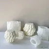 Candles Beautiful 3D Unique Candles Molds Carved Wavy Candle Abstract Art Geometric Irregular Silicone Candle Mould For Home Decoration