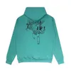 Mens Hoodie 100%면 디자이너 스웨터 Amirs 후드 셔츠 풀오버 스웨트 셔츠 힙합 문자 인쇄 상단 레이블 디자이너 고품질 까마귀 AM 후드 435