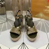 Fashion-Platform Wedge Series Sandaler Straw Hemp Rope Fashion Women's Shoes Elements Leather Sandals