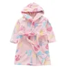 Children Bath Robes Flannel Winter Kid Sleepwear Robe Infant Home Clothes Nightgown For Boys Girls Pajamas 1-7Years Baby Clothes 240228