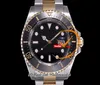 43mm 126603 AR2824 Automatic Mens Watch ARF Sea Deep Two Tone Yellow Gold Ceramics Bezel Black Dial 904L Steel Bracelet Super Edition Same Series Card Puretimewatch