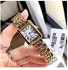 Luksusowy zegarek zbiornikowy zegarek Square Watches Designer Diamond Premium Quartz Ruch Rozmiar 27x27 Bransoletka ze stali nierdzewnej Sapphire Glass Waterproof