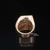 Лучшее качество Vvs Муассанитовое кольцо для мужчин с двухцветным покрытием из стерлингового серебра 925 пробы в стиле хип-хоп Iced Out p Начальное кольцо для унисекс
