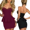 Suits Mini Dress Women Sexig backless Cross Bandage Bodycon Party Dress Pleated Stretch Short Club Dress
