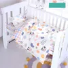 3 pièces/ensemble ensemble de literie pour bébé | Article de literie pour berceau d'enfant en bas âge, avec drap de lit, taie d'oreiller, housse de couette, Kit de lit pour bébé en coton doux pour chambre 240229