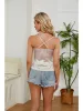 Camis Sommer Frau Solide Drapierte Kragen Seide Camis 2023 Mode Lässig Ärmellose Satin Tops Sexy Bluse Blusas Para Mujer 25151