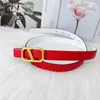 Belts Luxury Designer Women Thin Waist genuine leather reversible belt Fashion Vintage waistband Width 2cm size 95cm-110cm Decorative woman Letter v belts 240305