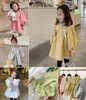 Filles velours épaissir robes décontractées enfants à capuche manches bouffantes sweat-shirt robe automne hiver enfants vêtements chauds Q25649980928