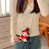 Porte-clés Porte-clés Pendentif Panda Téléphone Charme Doux Matériau En Peluche Pour Sacs À Dos Et Sacs À Main