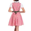 Kleid Frauen 3pc Kostüm Set Bayerisches Oktoberfest Kleid Schürze Set Seidenband Karneval Taverne Dirne Kellnerin Weibliche Cosplay Kleid