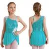 Stage Wear Kids Girls Ballet Lyrical Dance Dress Sequin Sleeveless Tutu Skirted Leotard Gymnastic Costume Christmas Carnival Dancewear