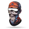 Bandanas 3D Skull Beard Printed Balaclava للرجال نساء في الهواء الطلق متعدد الوظائف للدراجة النارية الدراجات النارية Motocross Motocross Cycling Full Face Mask Cap