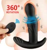 Vibrador Unisex giratorio de 360 grados masaje de próstata enchufe Anal Control remoto juguete sexual hombres juguetes para adultos 182587304