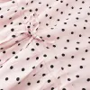 Jurk Roze Polka Dot Gedrukt Moerbei Zijden Jurk Zwaar Satijn Trekkoord 2022 Mode Dameskleding Feestavondjurk