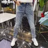 Luxury Full Rhinestone Mens Jeans Fashion Heavy Process Male Tight Pencil Pants All Season Wear Trend High-quality Man Denim Trousers 28-38