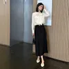 designer Shenzhen Nanyou High end MIU Home Autumn and Winter Elegant Style Skirt with 100 pleats at the front and a split design at the back for a half skirt YAH6