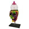 Skull Bubblegum Maszyna szkielet posąg statua Halloween Craft Kolorowa impreza Candy Jar Horror Ozdoby domowe Dekoracja domu 240222